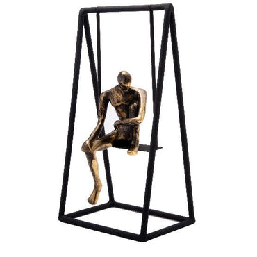 Thinker Man On Swing Statue Showpiece Home Decor