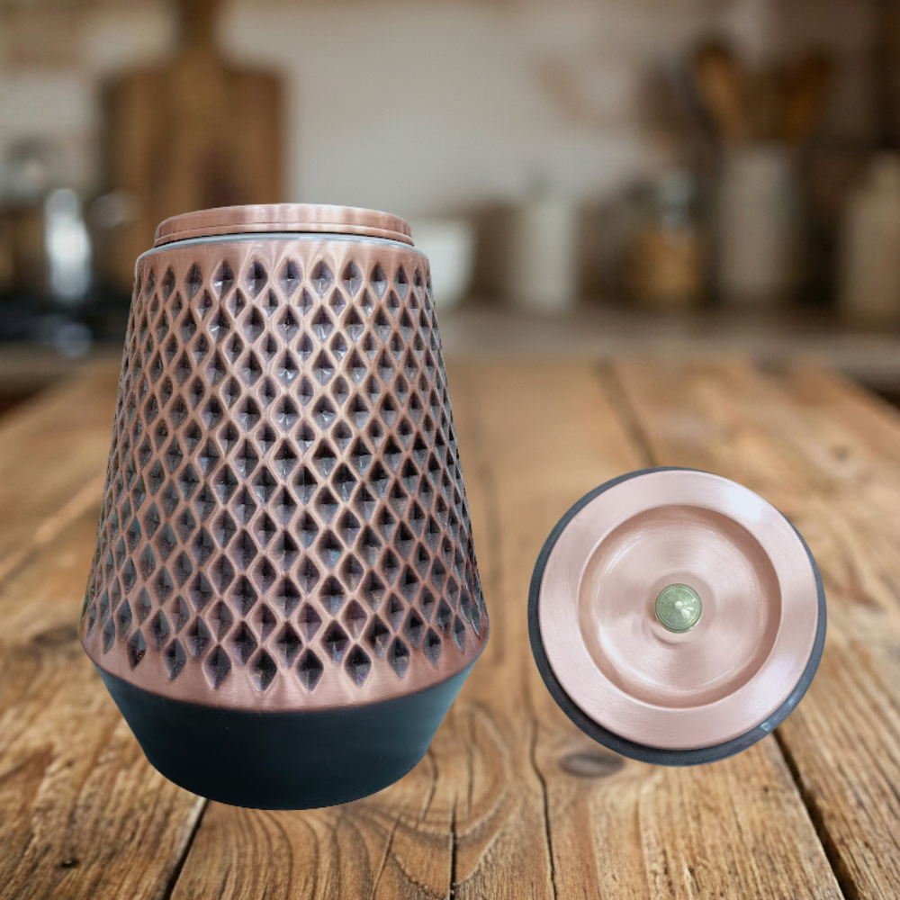 Etching Heritage Copper Water Dispenser 8 Litres E012- विरासत