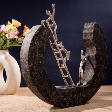 On The Stairs | Home Decor Item | Aluminum And Wood