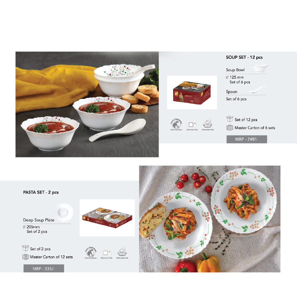 Soup Set -12 pcs &Pasta Set of 2 pcs