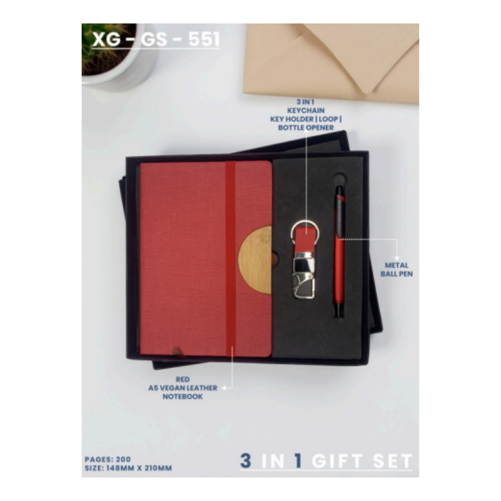 The XG-GS-551: Dynamic Red 3-in-1 Gift Set