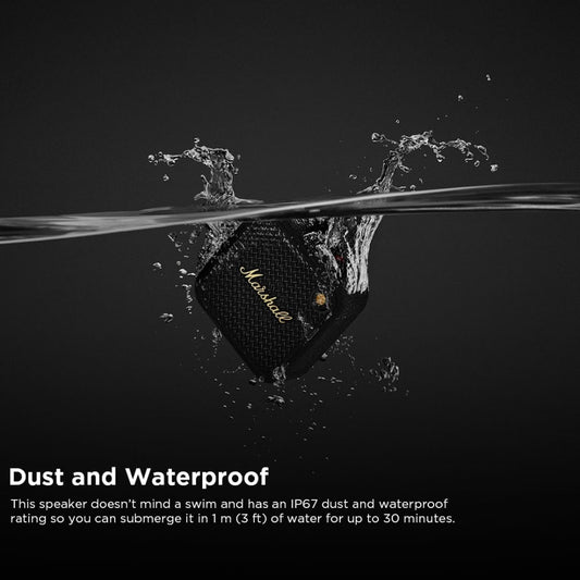 Marshall WILLEN II Bluetooth Speaker, Black and Brass