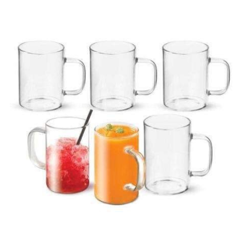 Borosilicate Vista Tea Mug 220ML Set of 6 Pcs