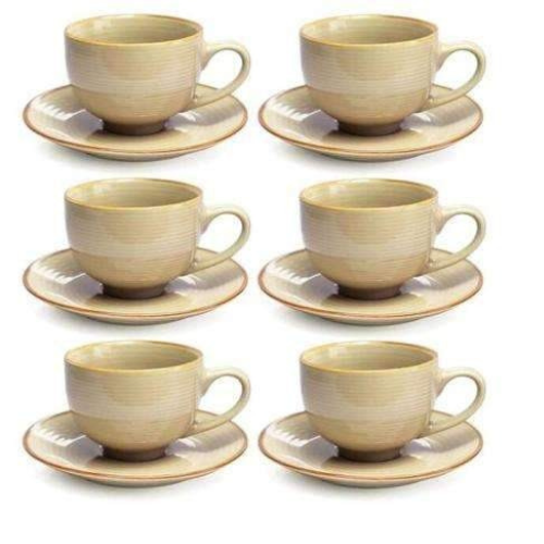 Eclat cup & saucer Ceramic Mug Set of 12