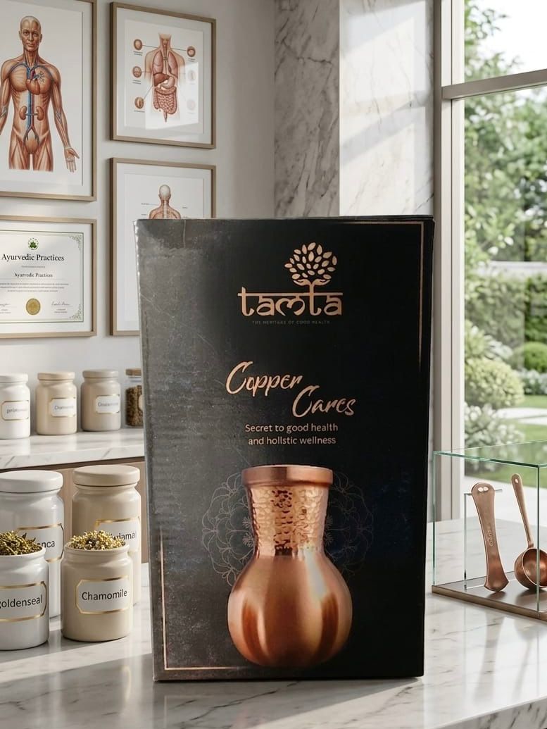 Pure Copper Water Jar H012 - 950 ML (धरोहर)