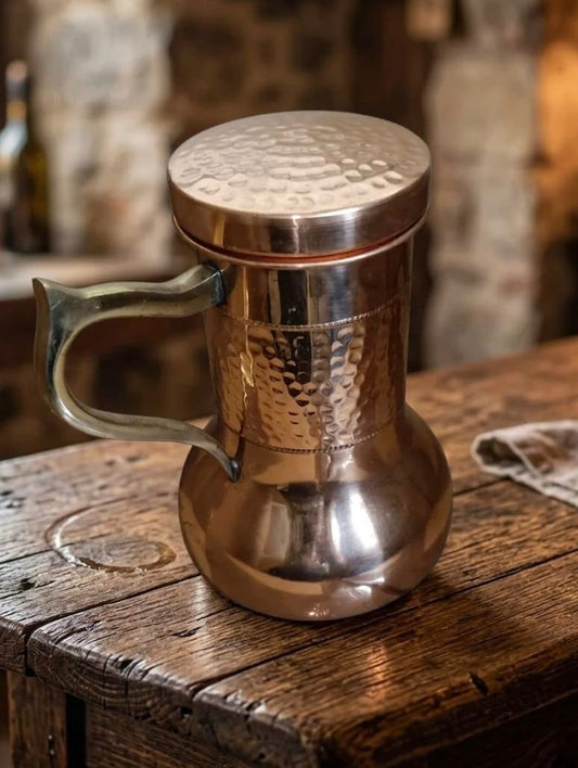 Pure Copper Water Jar H012 - 950 ML (धरोहर)