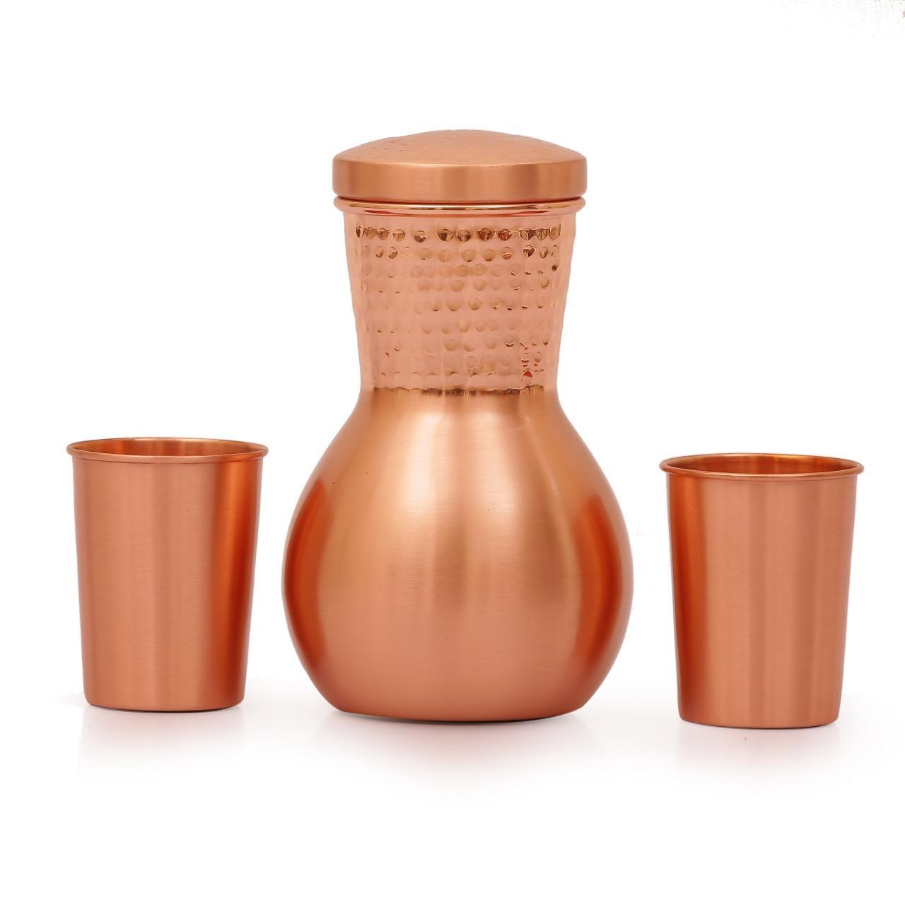 Copper Water Jar Gift Set