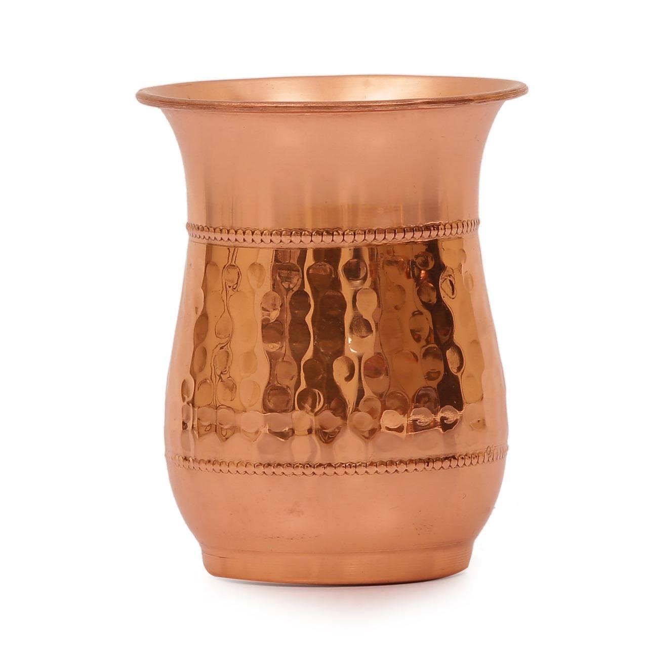 Hammered Curved Glass Glass Water 400 ml