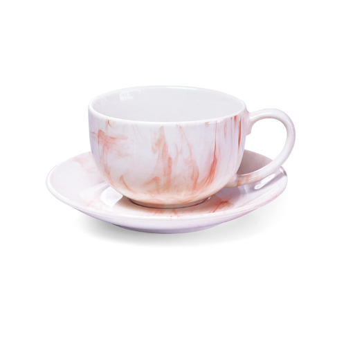 Marble cup & saucer Ceramic Mug Set of 12