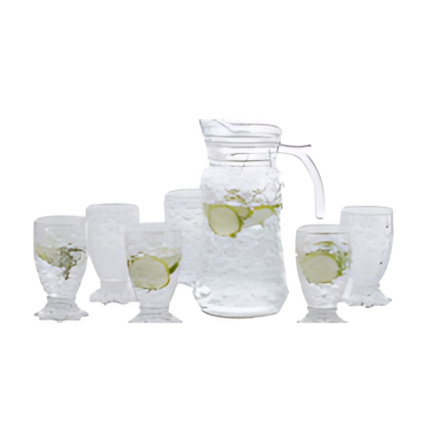 Marina Jug Set – Elegant Textured Glassware for Every Occasion