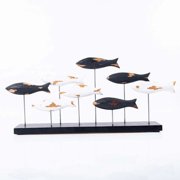 Black & White Sardines Table Accent