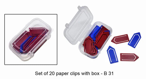 B31 – Set of 20 paper clips with box