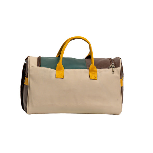 Multicolor Star Patchwork Faux Leather Travel Duffle Bag (Model: TXL400)