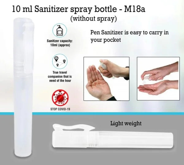 M18a – 10 ml Sanitizer spray bottle (without spray)