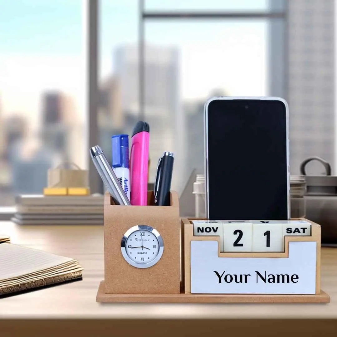 Eco-Friendly Customized Desk Organizer Gift Set Demo3