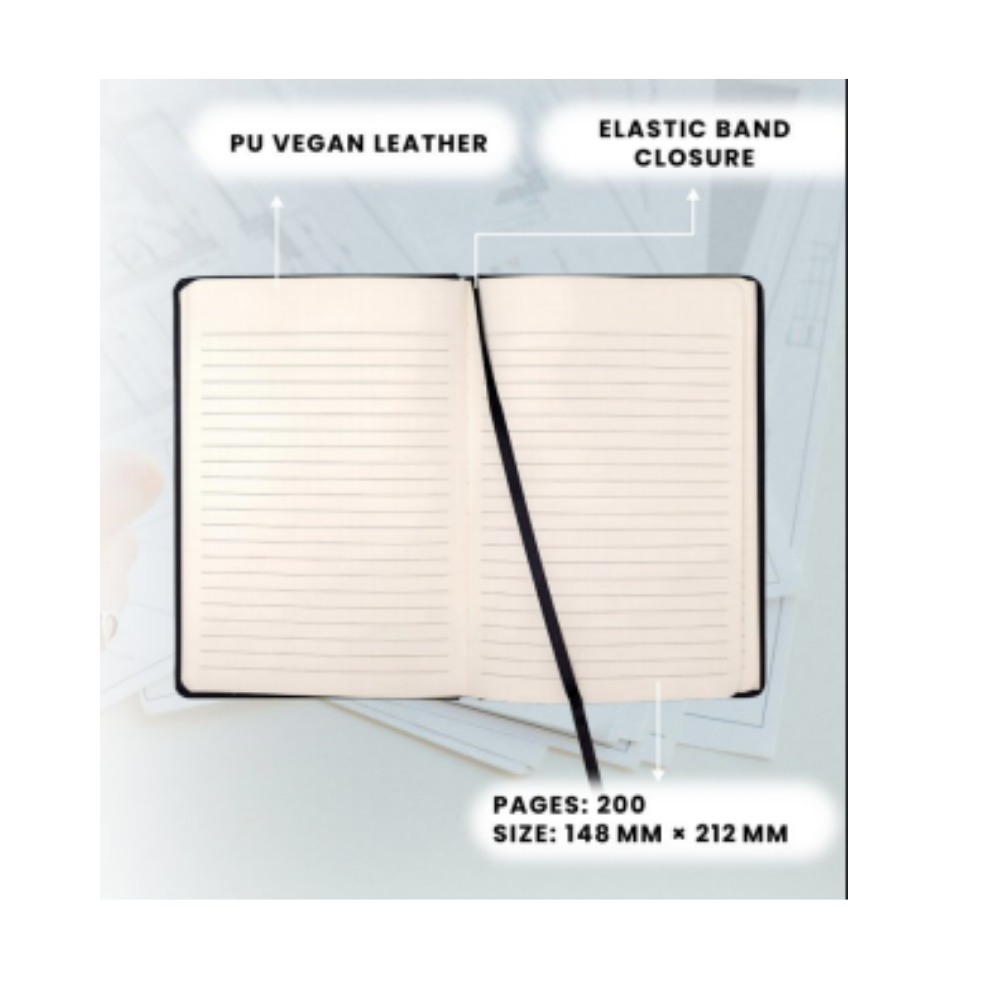 A5 Fabric Texture Executive Notebook Diary with Pen Holder – XG-NB10