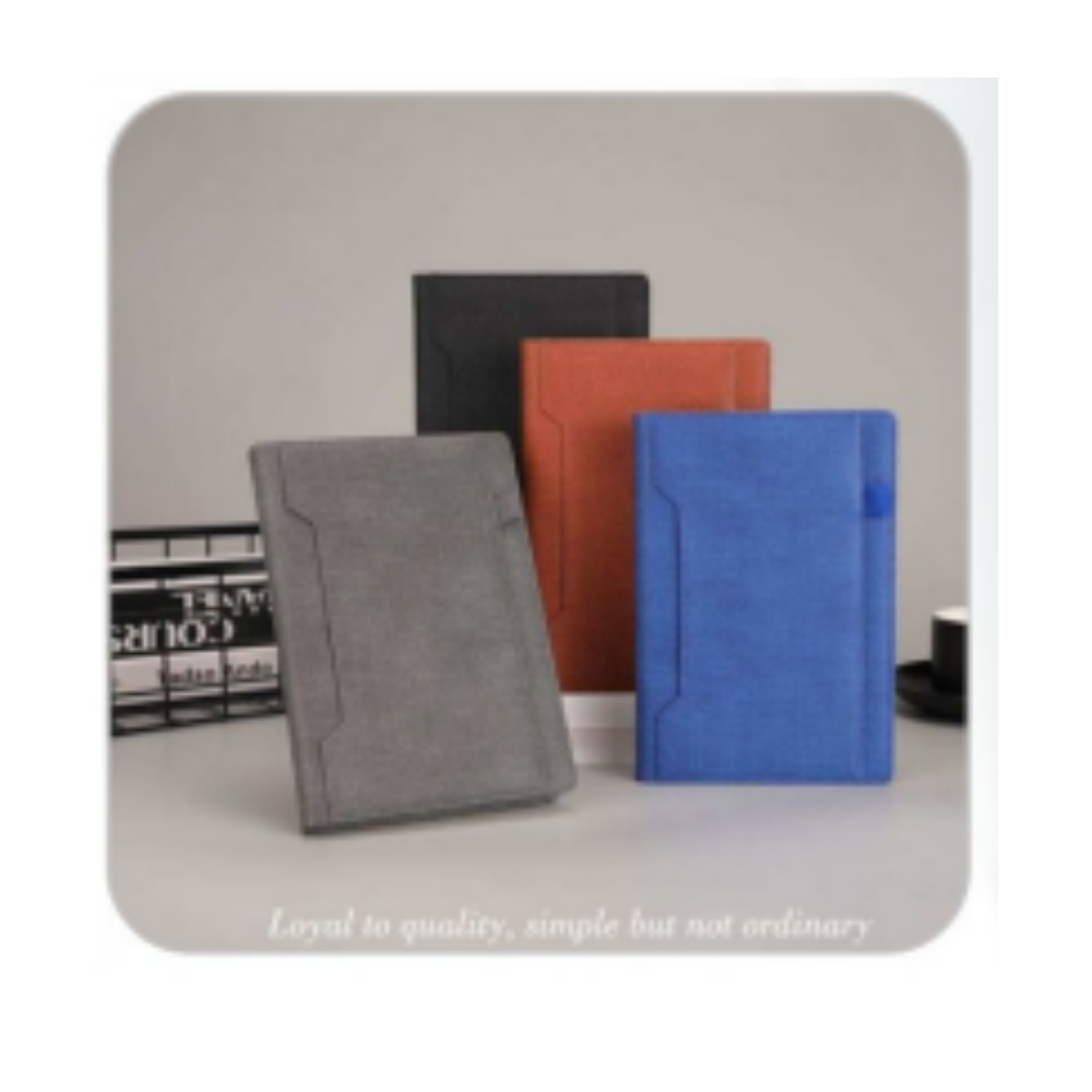 A5 Fabric Texture Executive Notebook Diary with Pen Holder – XG-NB10