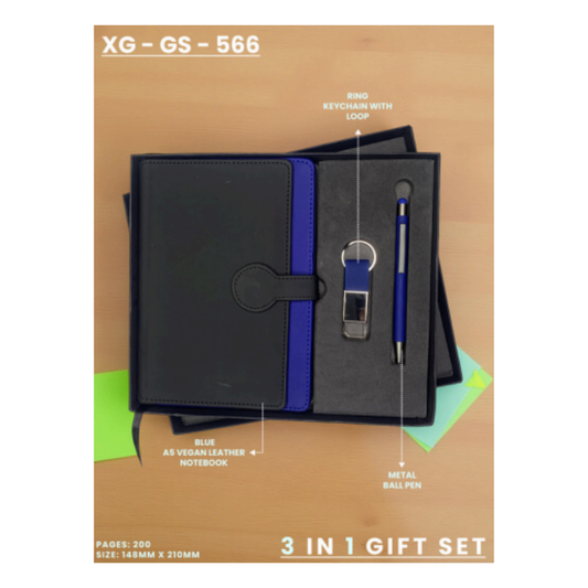 The XG-GS-566: Black & Blue Contrast 3-in-1 Gift Set