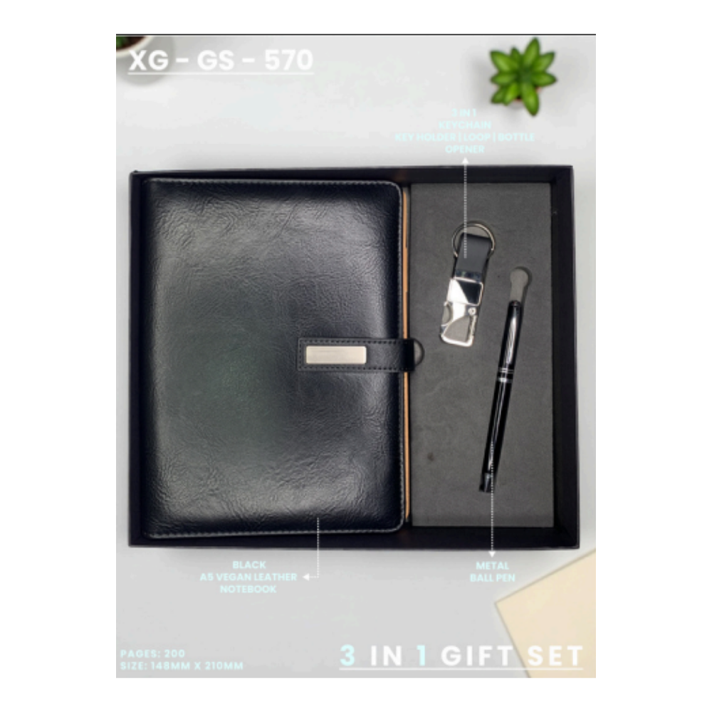 The XG-GS-570: Executive Black Magnetic 3-in-1 Gift Set