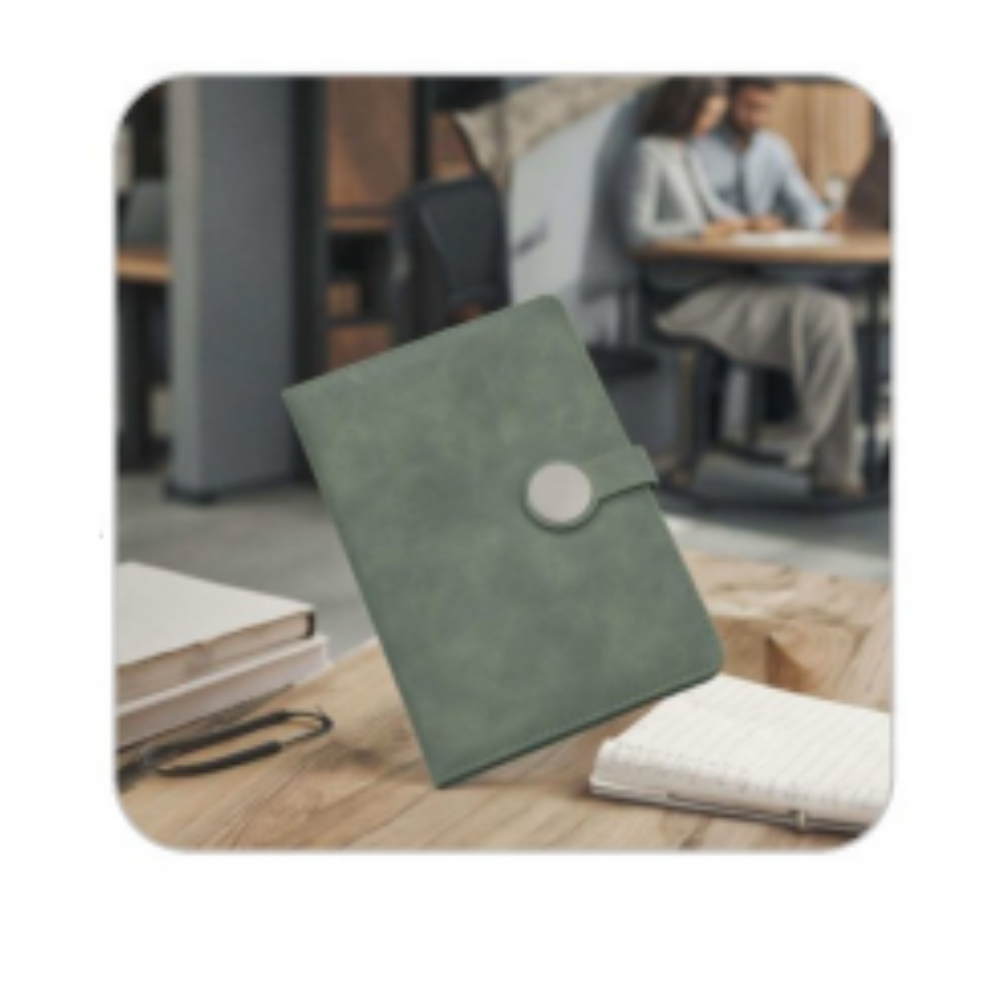 A5 PU Leather Executive Notebook with Round Magnetic Metal Clasp – XG-NB12