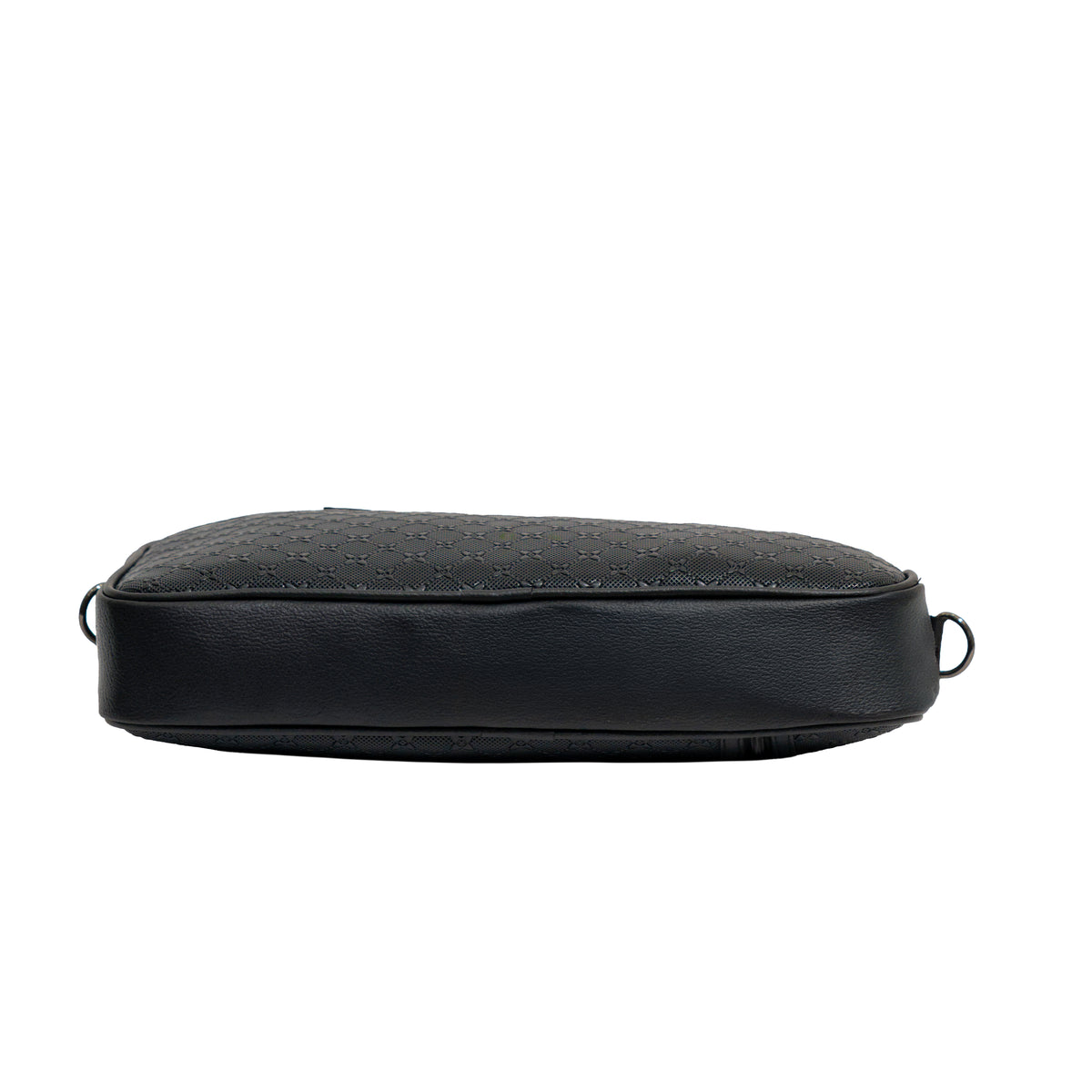 TEXEL All-Black Embossed Monogram Faux Leather Laptop Messenger Bag (Model: TXL508)