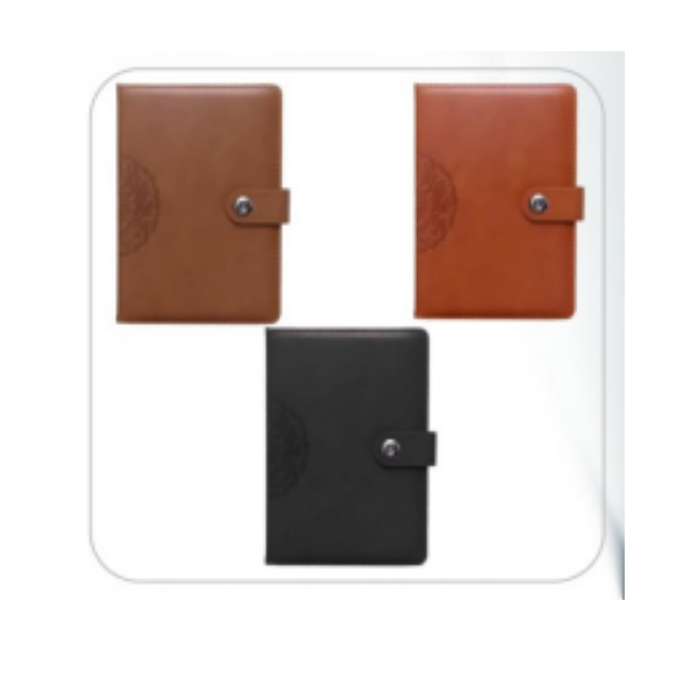 A5 PU Leather Executive Notebook with Snap Button Closure – XG-NB15