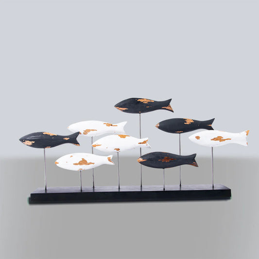 Black & White Sardines Table Accent