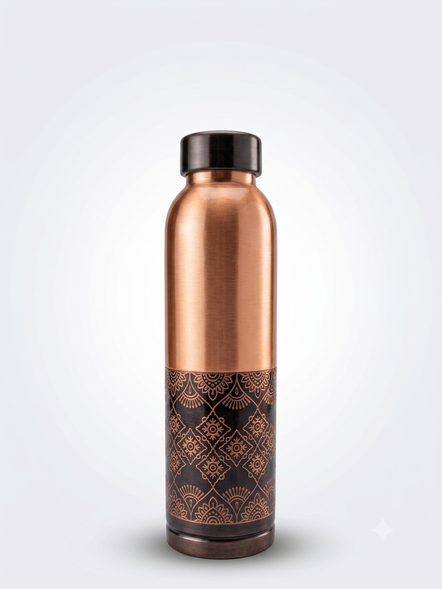 Premium Copper Bottle – 1000 ml A011 - शुद्ध