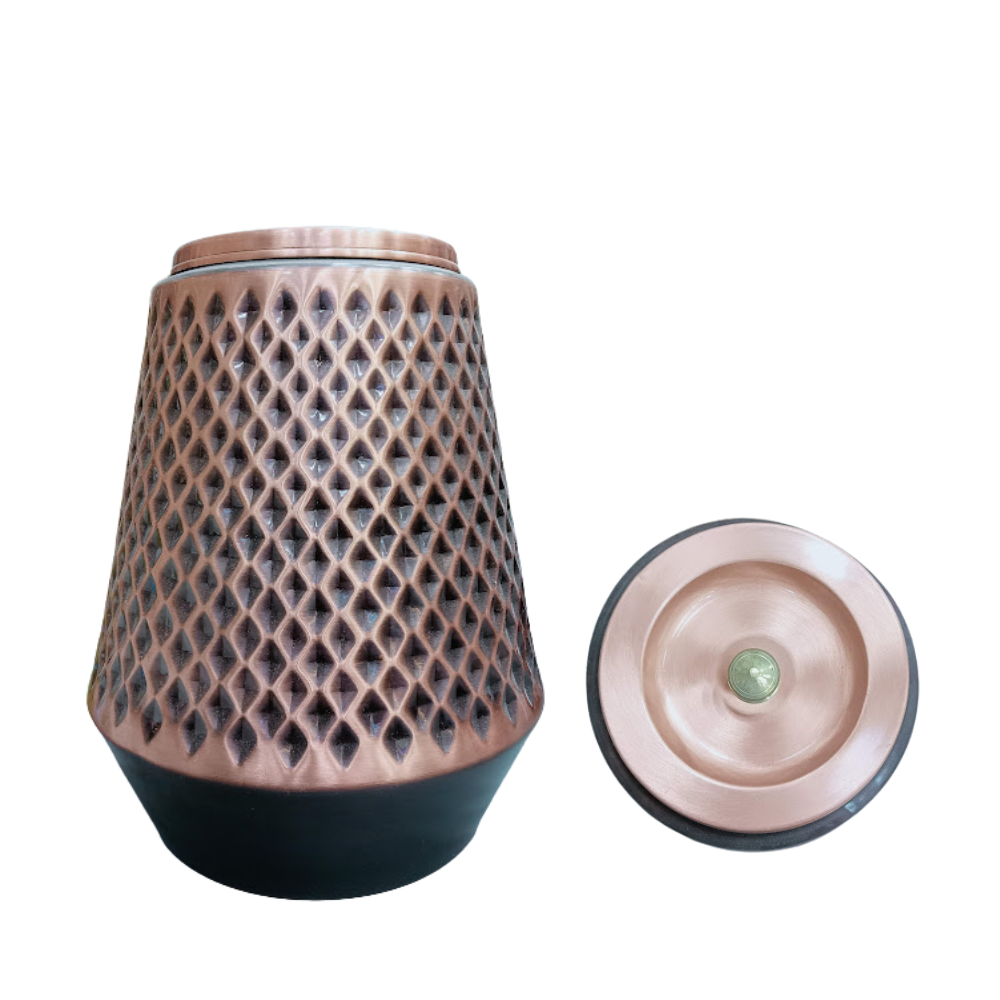 Etching Heritage Copper Water Dispenser 8 Litres E012- विरासत