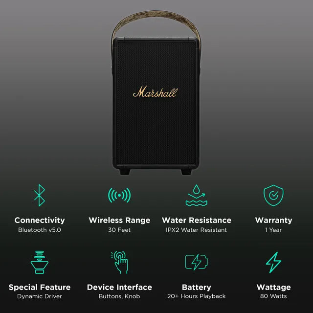 Marshall Tufton 80W Portable Bluetooth Speaker