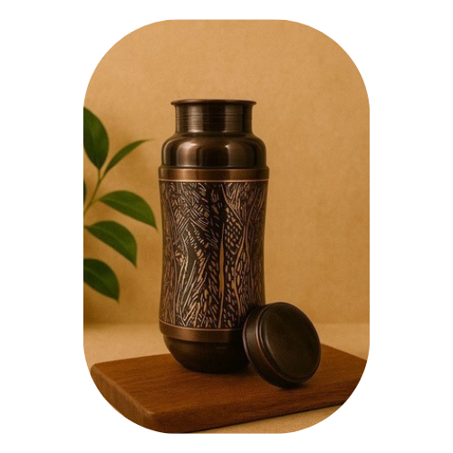 TURA Earth Vein Copper Bottle – Forest Bronze Edition