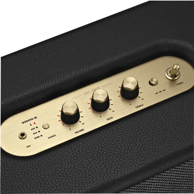 Marshall Woburn III 150W Portable Bluetooth Speaker (Home-Shaking Signature Sound, Stereo Channel, Black)