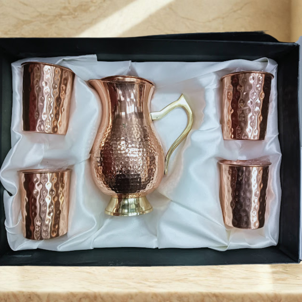 Tanmaya C008 Copper Gift Set – (950 ml) - विरासत