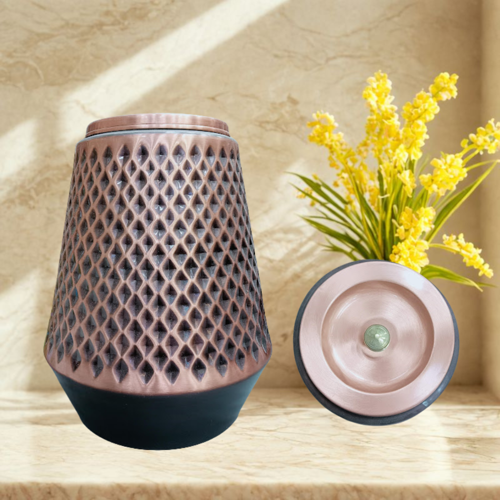 Etching Heritage Copper Water Dispenser 8 Litres E012- विरासत