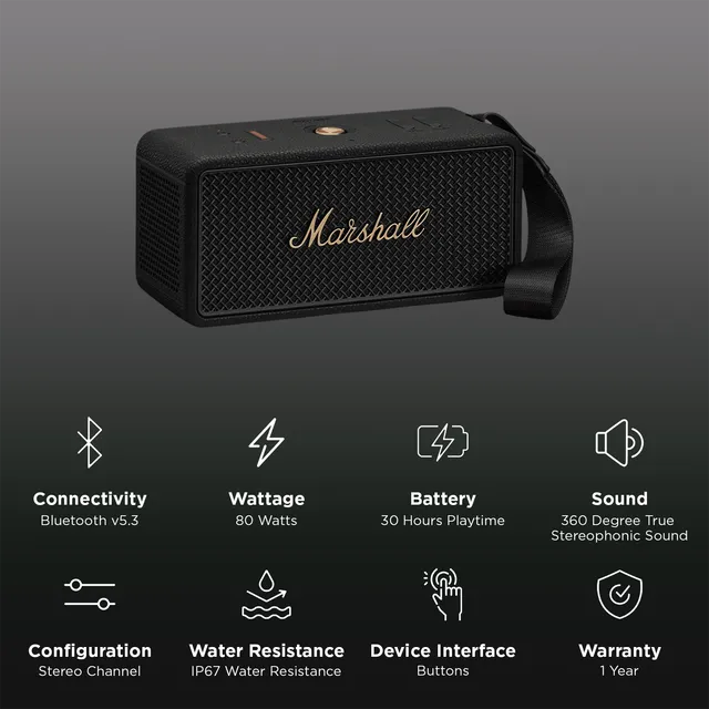 Marshall MIDDLETON 2 80W Portable Bluetooth Speaker