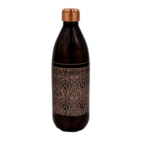 ETCHING Heritage Copper Bottle – Matte Black Etched Edition