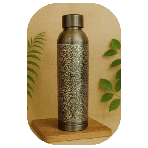 ETCHING Heritage Copper Bottle – Antique Etched Gloss Edition