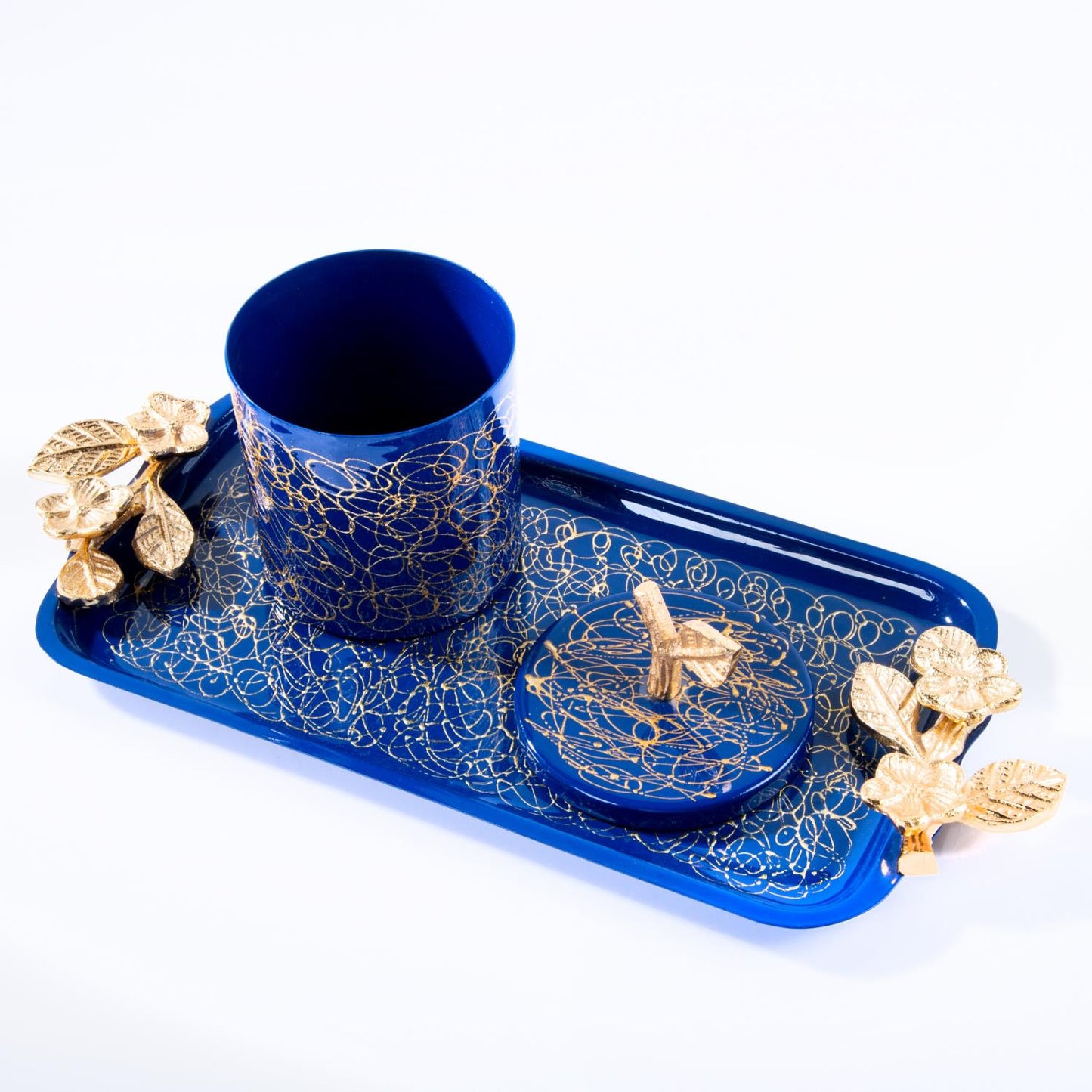 Metallic Dry Fruit Tumbler with 1 jar