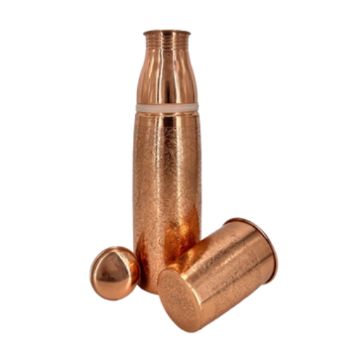 ETCHING Heritage Copper Bottle – Dual Texture Glossy