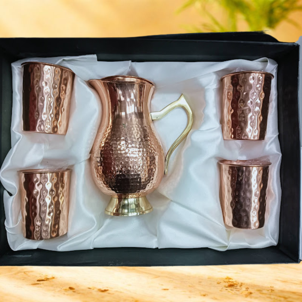 Tanmaya C008 Copper Gift Set – (950 ml) - विरासत