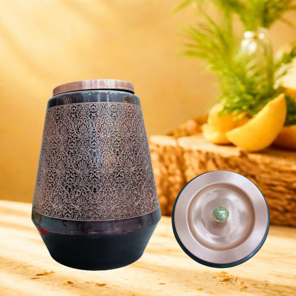 Etching Heritage Copper Water Dispenser 8 Litres E011 - आरोग्य