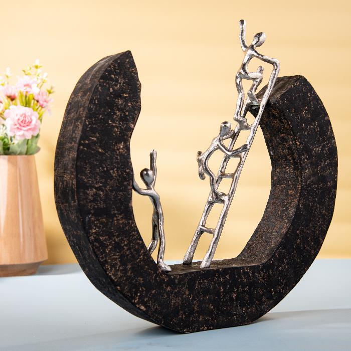 On The Stairs | Home Decor Item | Aluminum And Wood