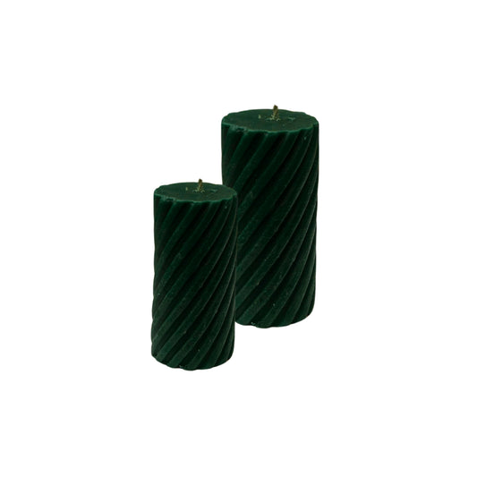 Forest Spiral Duo – Nature’s Calm, Sculpted in Wax