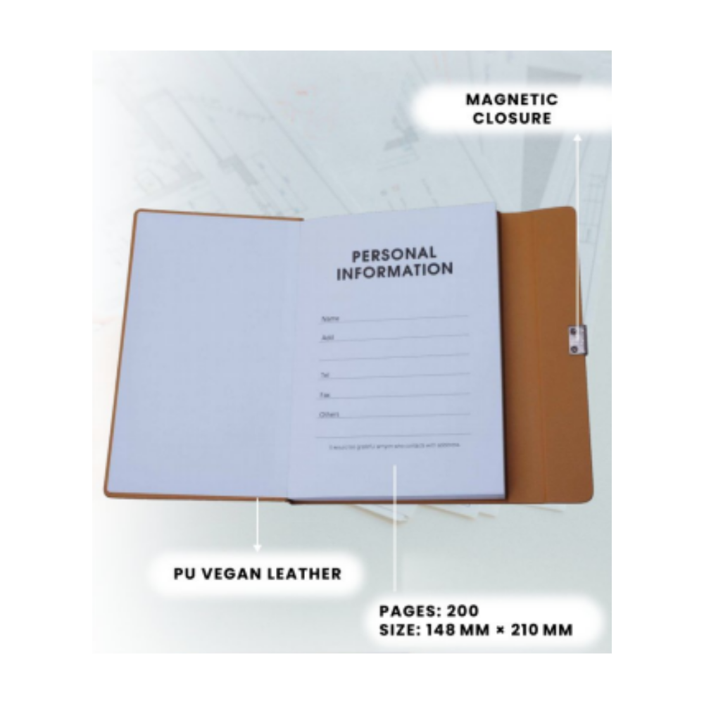 A5 Premium Textured PU Leather Executive Notebook Diary – XG-NB06