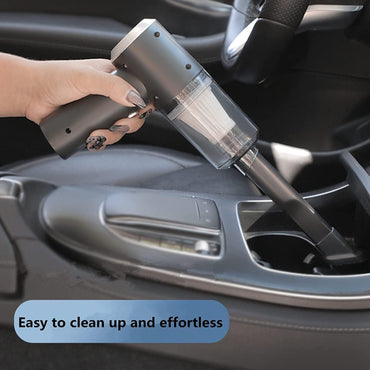 CUISINART Dual-Function Car & Home Vacuum – Rechargeable 120W Wireless Cleaner with Lighting & USB (Black)