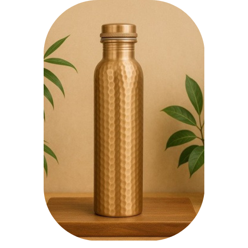 TATVA Hand-Crafted Copper Bottle – Full Hammered