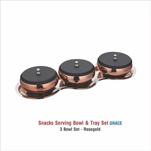 Snacks Serving Bowl & Tray Set-grace