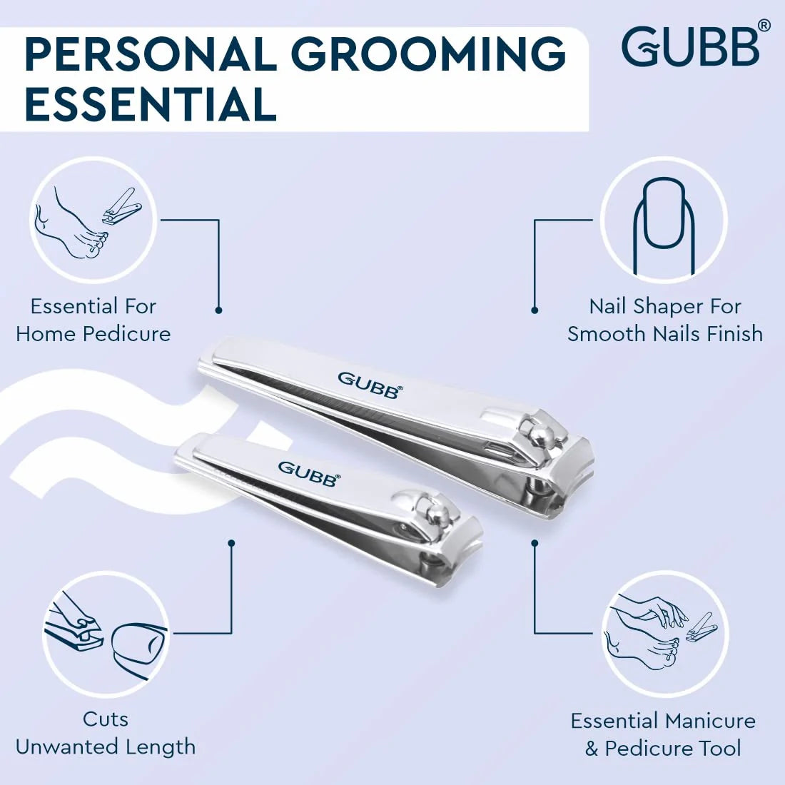 GUBB Nail Clipper Set (Large & Medium)