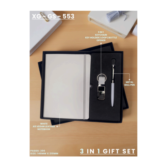 The XG-GS-553: Minimalist White 3-in-1 Gift Set