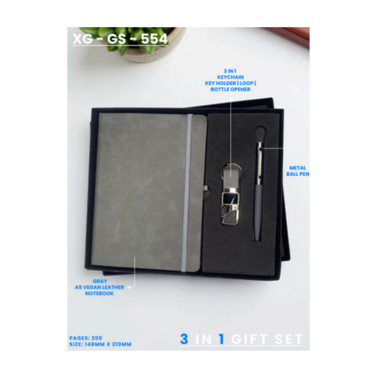 The XG-GS-554: Modern Gray 3-in-1 Gift Set